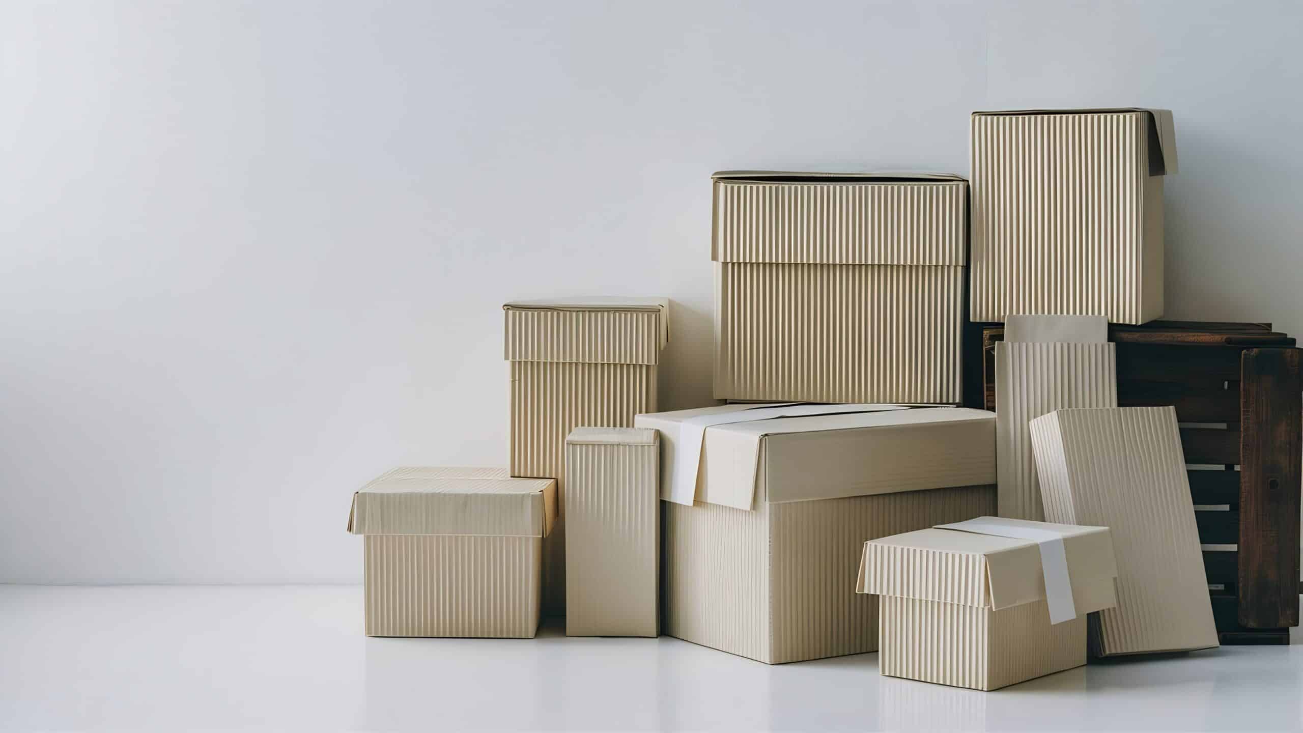 corrugated boxes in vintage wine